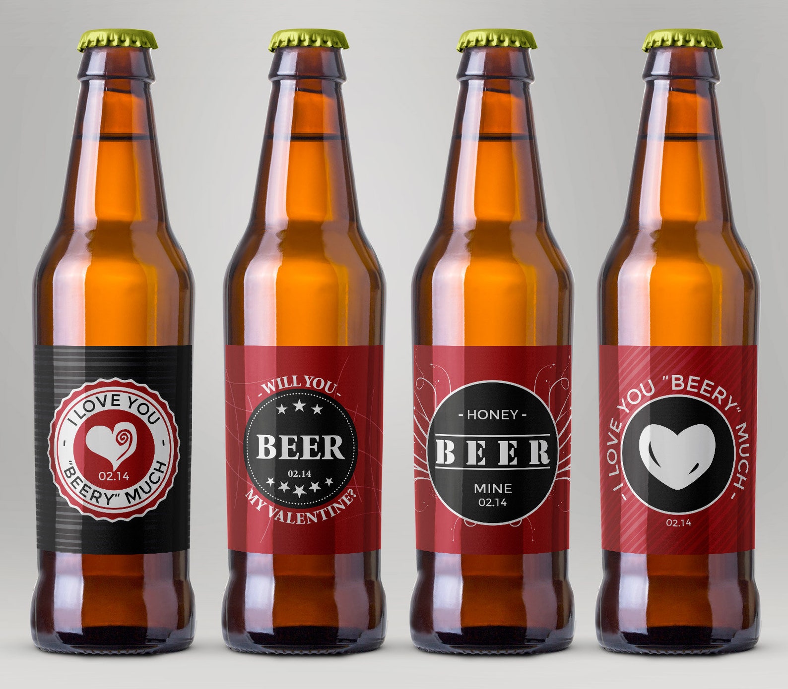 Valentine Beer Printable Labels, DIY Beer Labels, Beer Mine, Will You ...