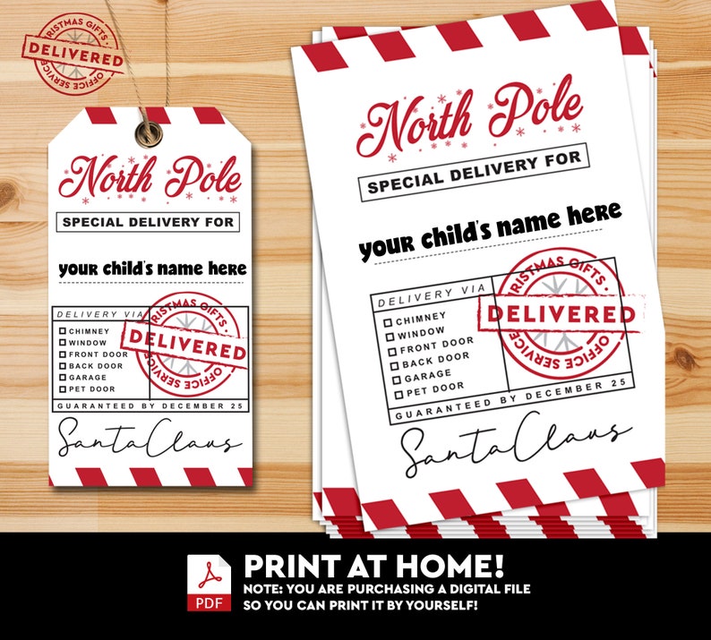 Printable Santa Gift Tags