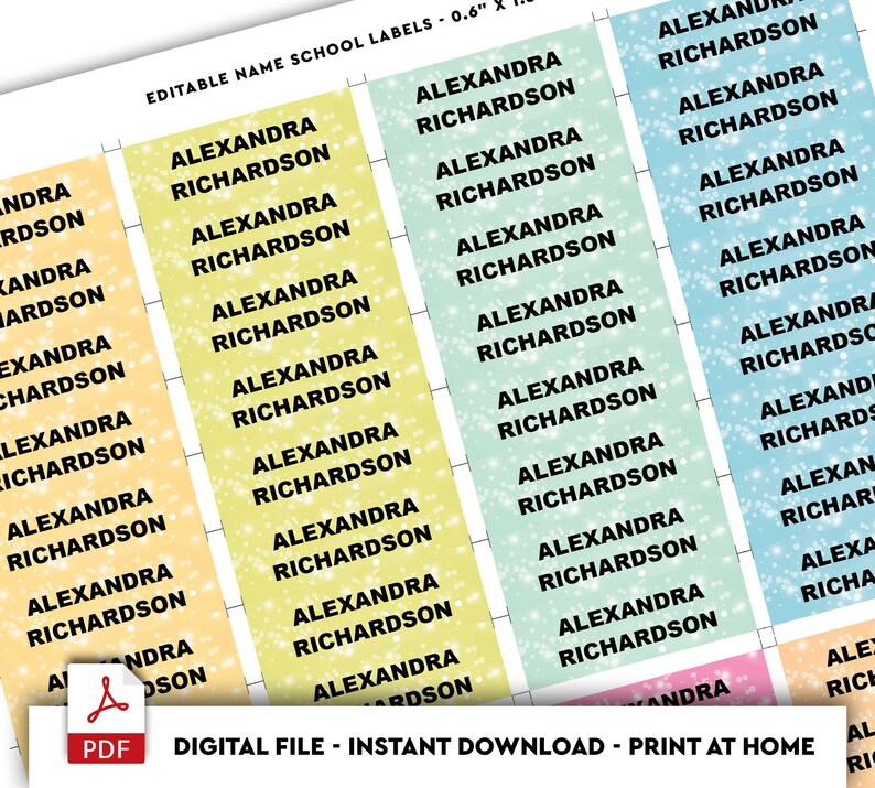 Name Label School Label Label Daycare Stickers Kids Sticker Etsy