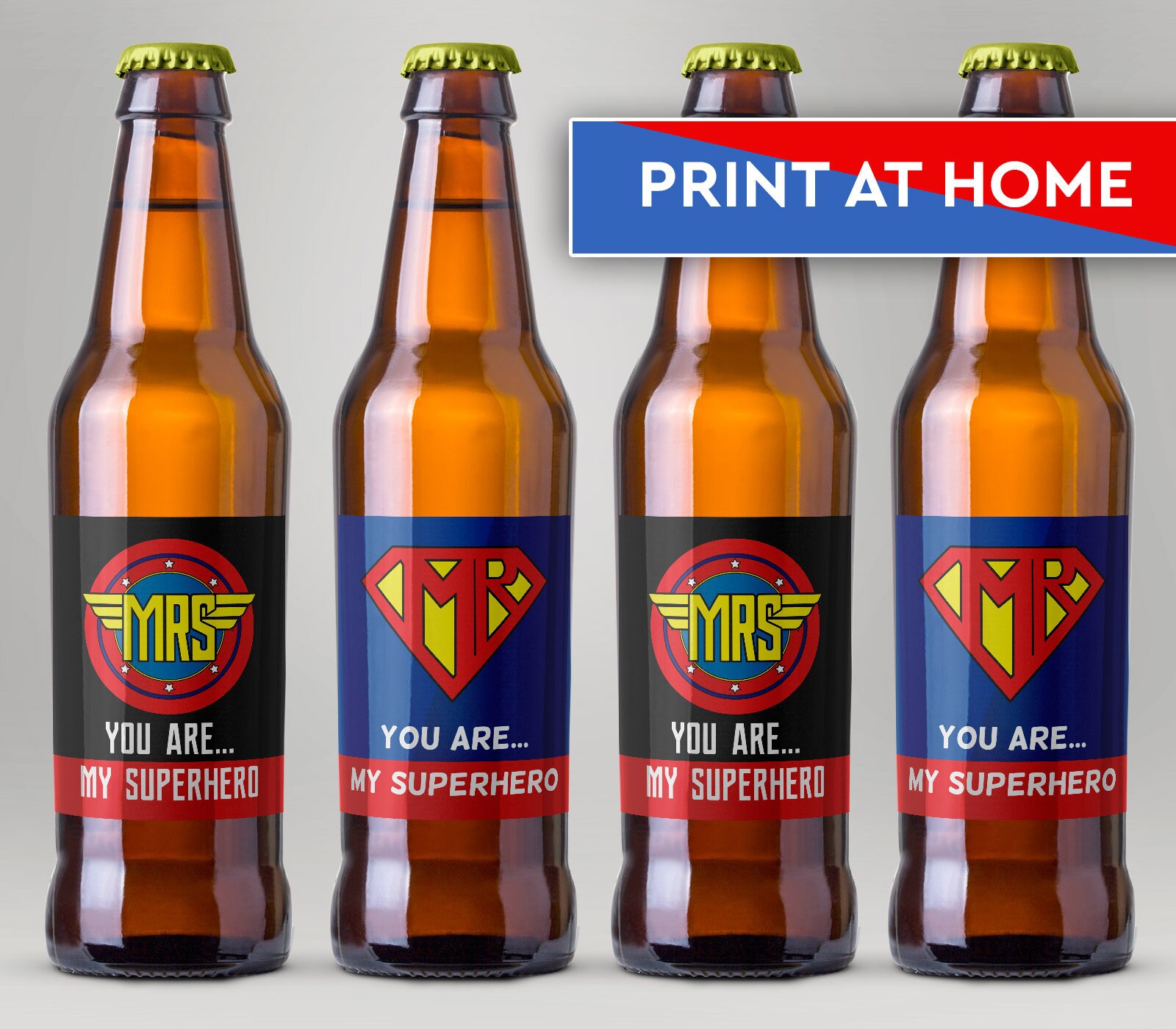 valentine beer printable labels dc comics beer labels etsy