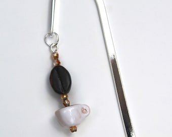 Coffee Gift, Cup of Coffee Beaded Bookmark