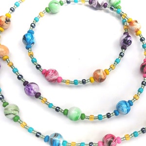 Colorful Eyeglass Chain, Rainbow Necklace for Glasses, Color Wave