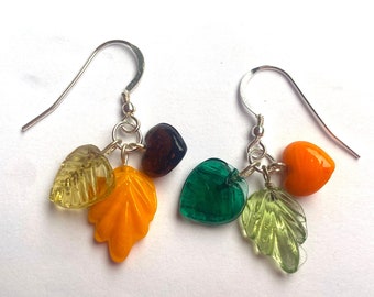 Autumn Leaves Earrings, Fall Foliage Jewelry