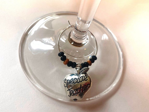 Teacher Gift, Wine Charms, End of the Year, School Teacher