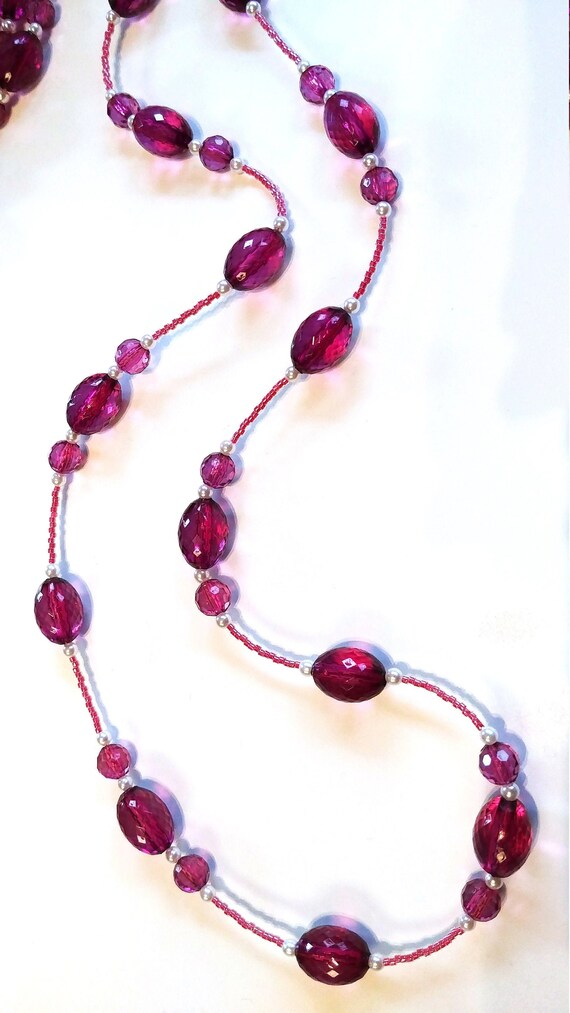 Eyeglasses Chain, Purple Reading Glasses Bead Lanyard