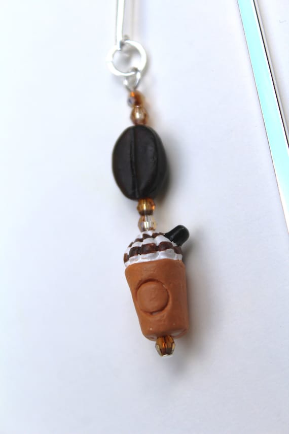 Iced Coffee, Frozen Latte, Coffee Lover, Bead Bookmark