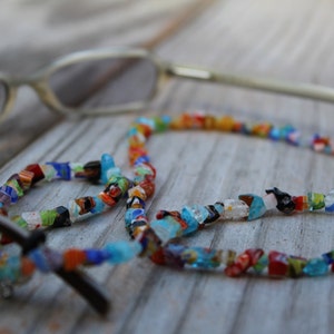 Eyeglass Holder, Colorful Beaded Eyeglass Chain, Millefiori Reading Glasses Lanyard,Chain for Glasses Holder, Birthday Gift Idea image 5