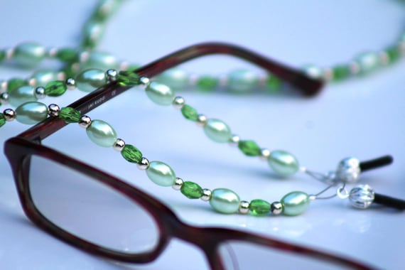Eyeglass Chain, Spring Green Holder for Reading Glasses