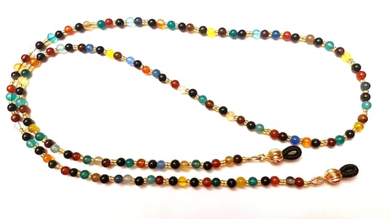Agate Bead Glasses Chain
