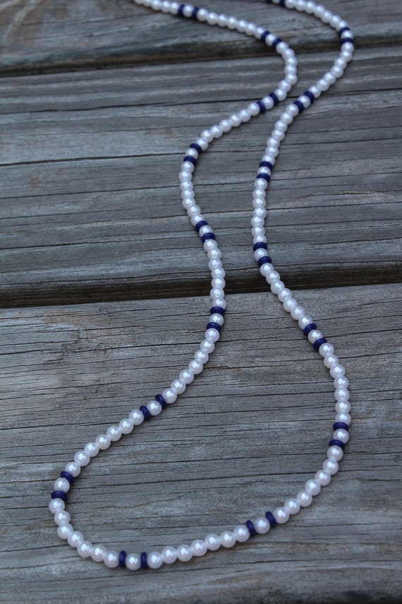 White Id Badge Holder, Cord for Glasses,  Eyeglass Chain Lanyard