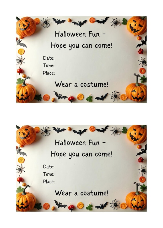 Halloween Invitation, Digital Download