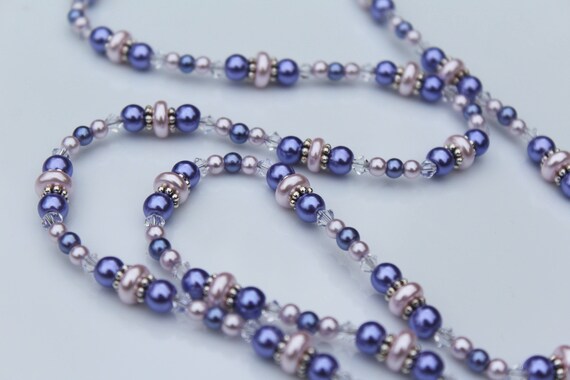Purple and Pink Pearl Coated Necklace