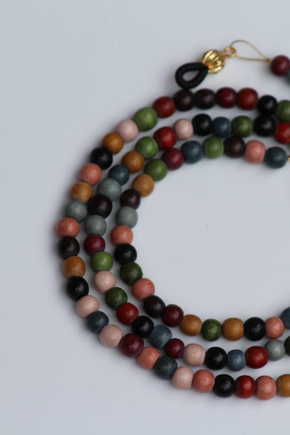 Earth Tone Eyeglass Chain, Fall Colors Accessory