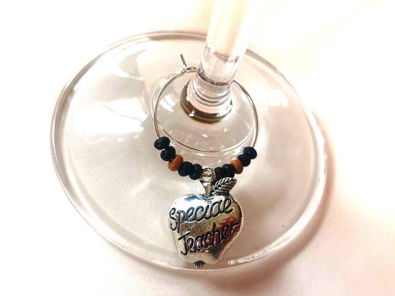 Teacher Gift, Wine Charms, End of the Year, School Teacher