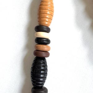 Chunky Wood Bead Necklace, Earth Tones image 4