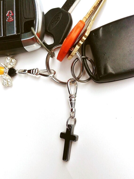 Cross Charm Keychain Backpack Zipper Pull