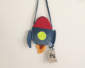 Rocket Shoulder Bag Child Upcycled denim