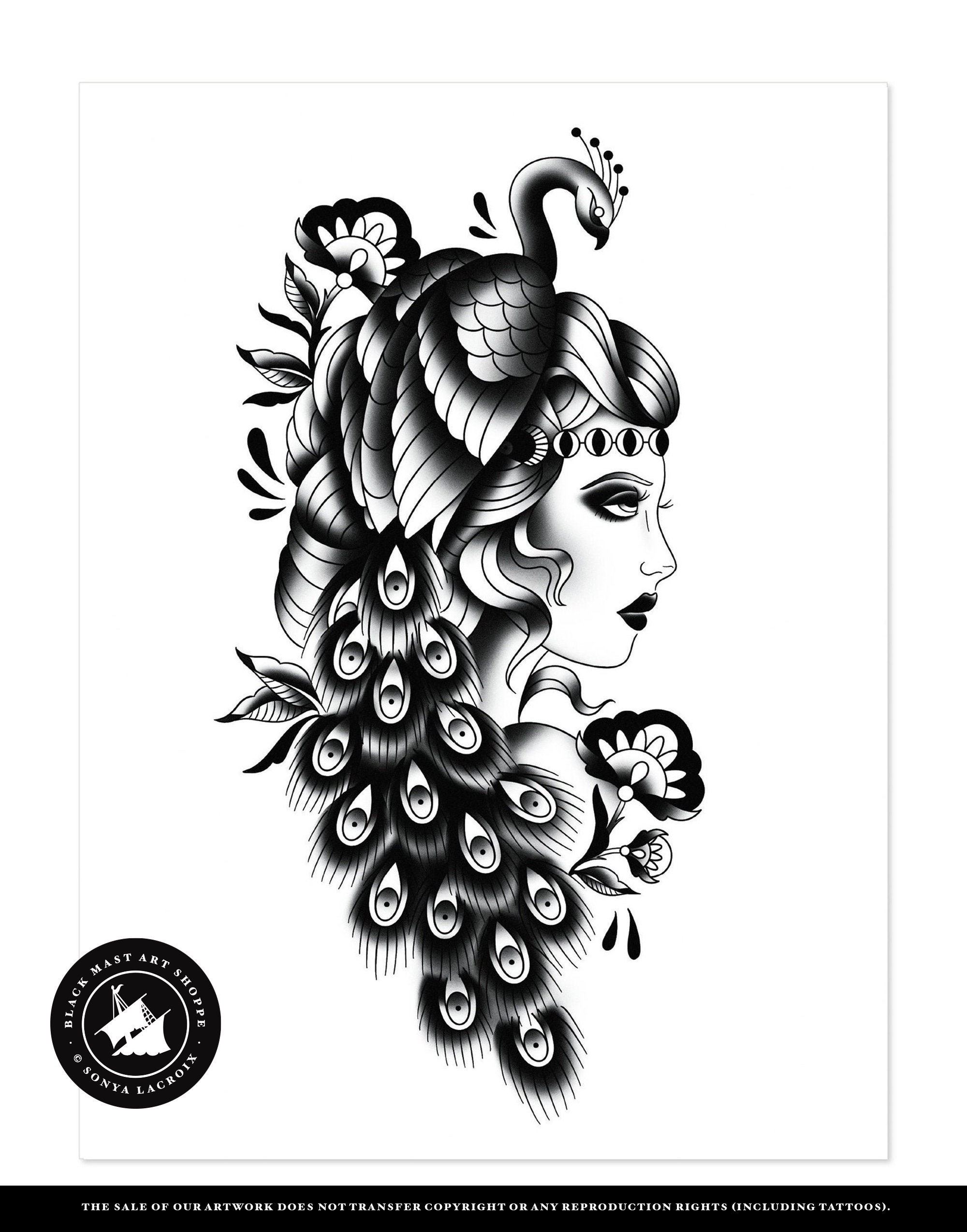 An Indian girl head tattoo is a beautiful and intricate design that depicts  the face of a young woman adorned in traditional attire 20315223 Vector Art  at Vecteezy