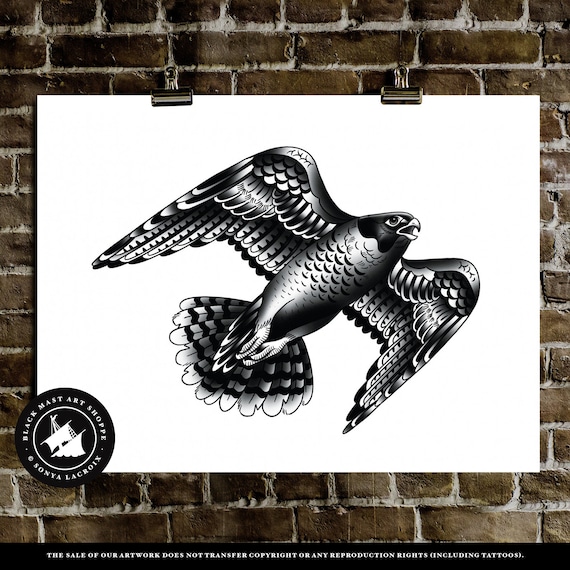 Buy Falcons Head Tattoo Design Download High Resolution Digital Art PNG  Transparent Background Printable SVG Tattoo Stencil Online in India - Etsy