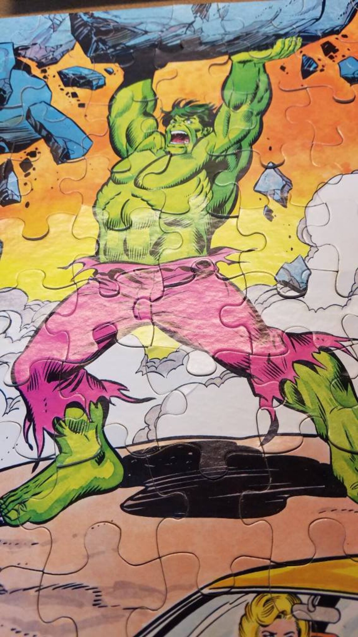Vintage The Incredible Hulk 100 piece Jigsaw Puzzle Whitman | Etsy