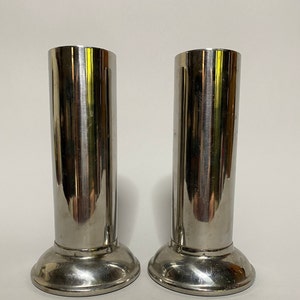 Vintage Acero Inoxidable Plata Esterilización Médica Fórceps Frascos de Contenedor