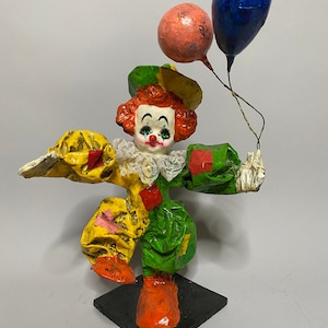 Exquisiter großer mexikanischer Pappmaché Folk Art Clown