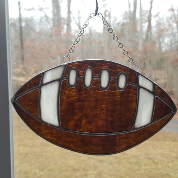 Football Stained Glass Pattern Etsy