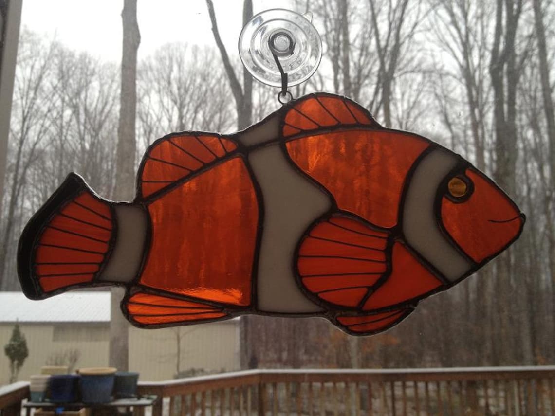 Stained Glass Clownfish Etsy