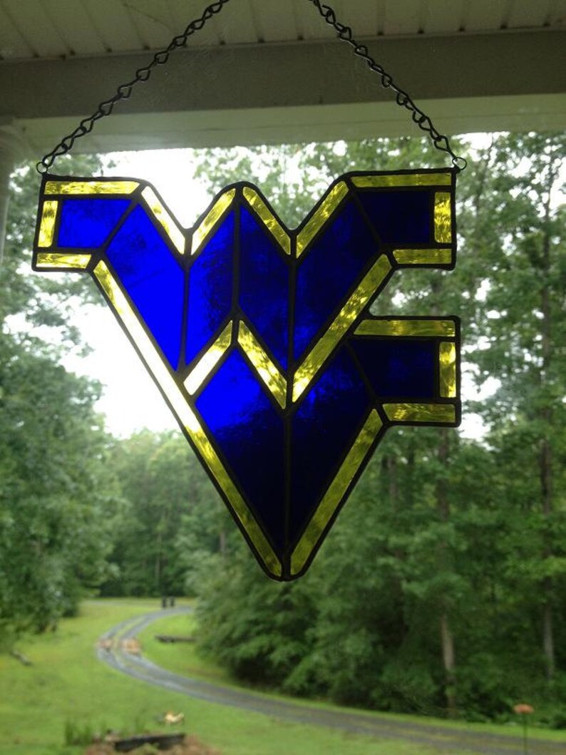 West Virginia University WVU Stained Glass Etsy