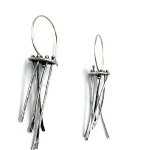 Sterling silver "jelly fish" earrings (E22)