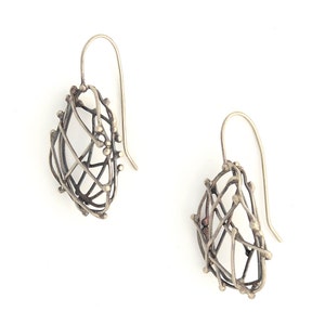 Sterling silver insect wing earrings (E171)