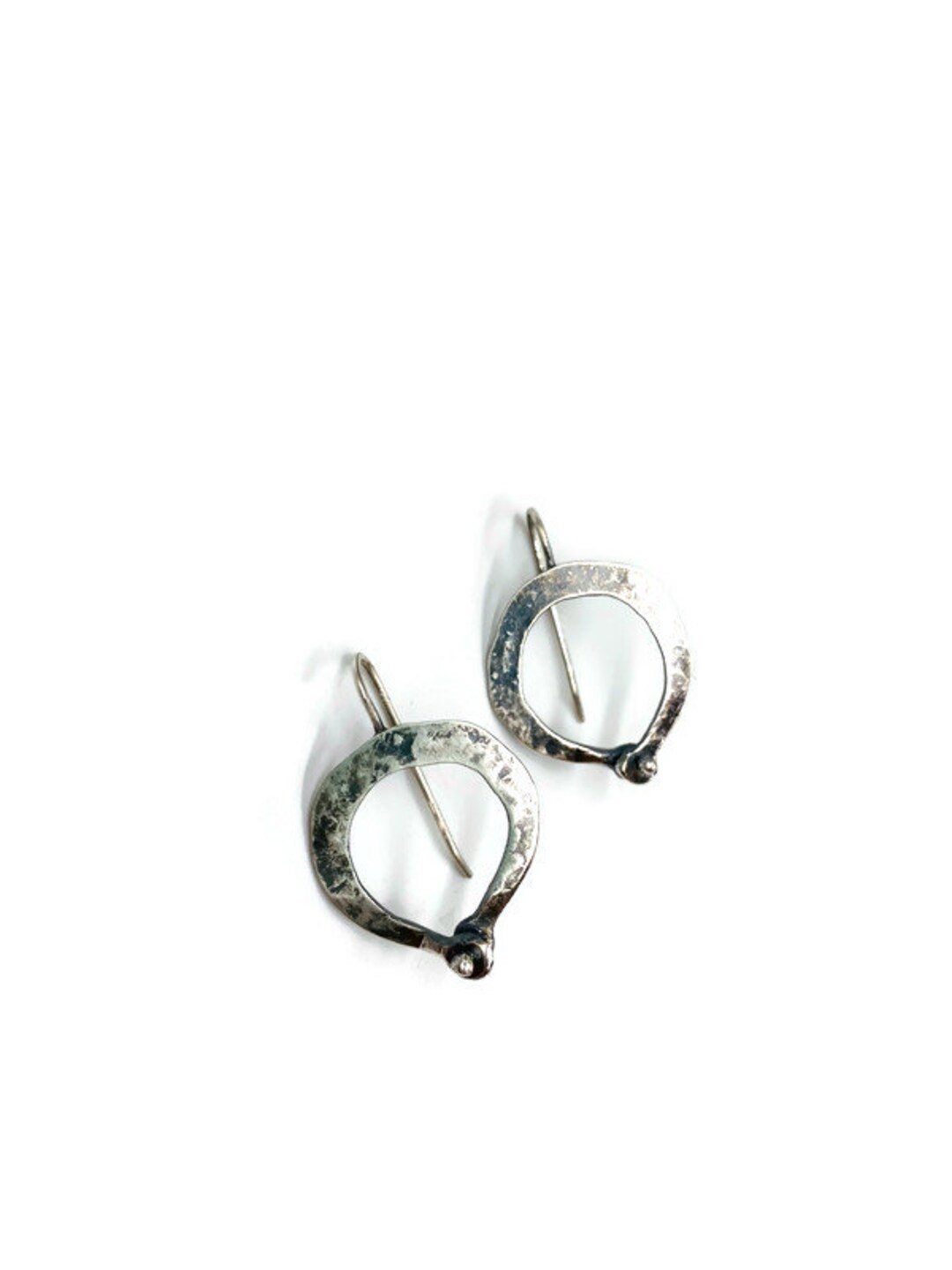 Little Sterling Silver Rivet Hoops. - Etsy