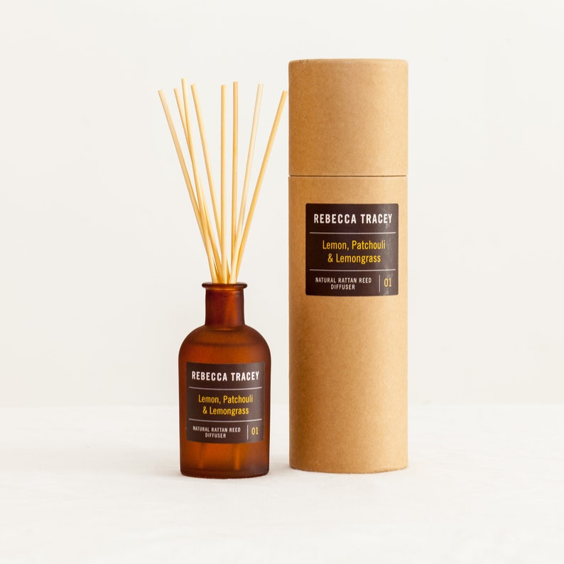 Reed Diffuser Lemon Patchouli & Lemongrass Best Seller Etsy