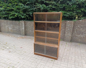 Vintage Minty Oxford 4-section Stacking Barrister Bookcase