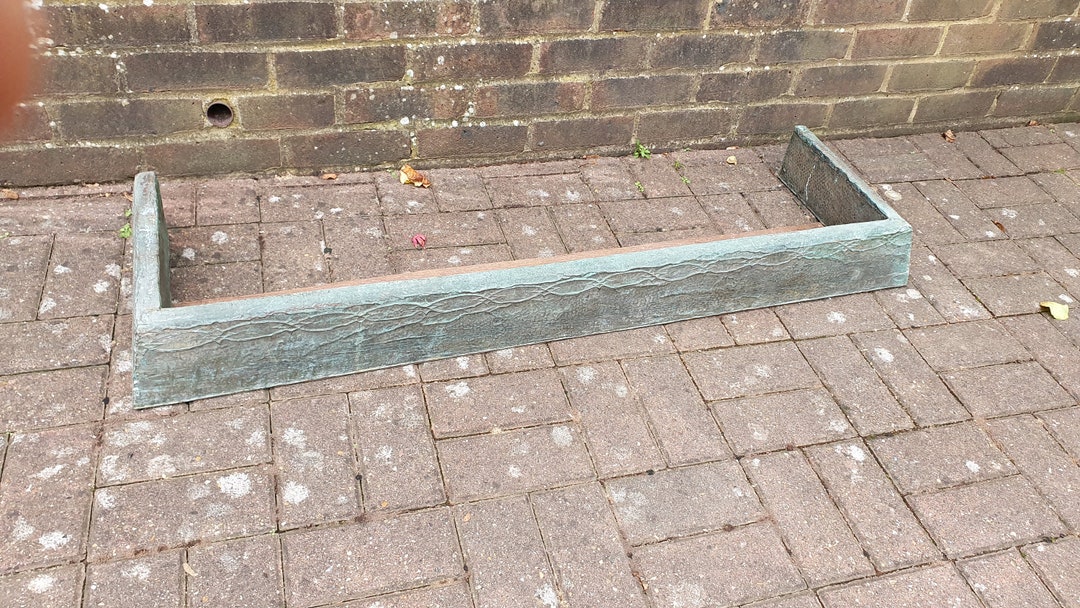 Large Vintage Copper Fireplace Fender Fire Curb Oxidised Etsy