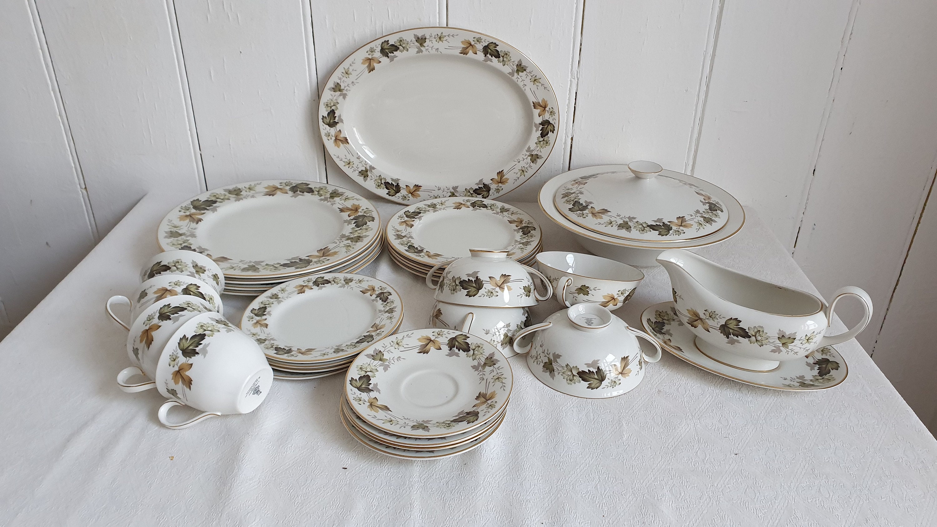 Vintage Autumn Leaves Royal Doulton larchmont Dinner Etsy UK