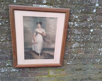 Large Top Quality Vintage Original Signed Norman Hirst Print of a Fine Lady.