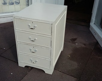 Vintage Painted Filing Cabinet and Pockets