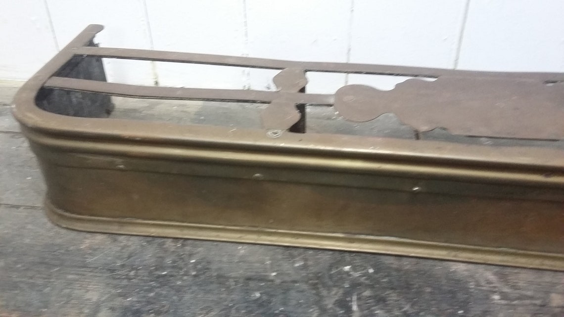 Vintage Heavy Brass Fender Fire Curb Fireplace. Etsy UK