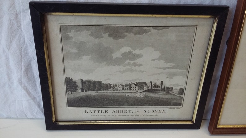 Three Vintage Prints of Battle Abbey Sussex image 2