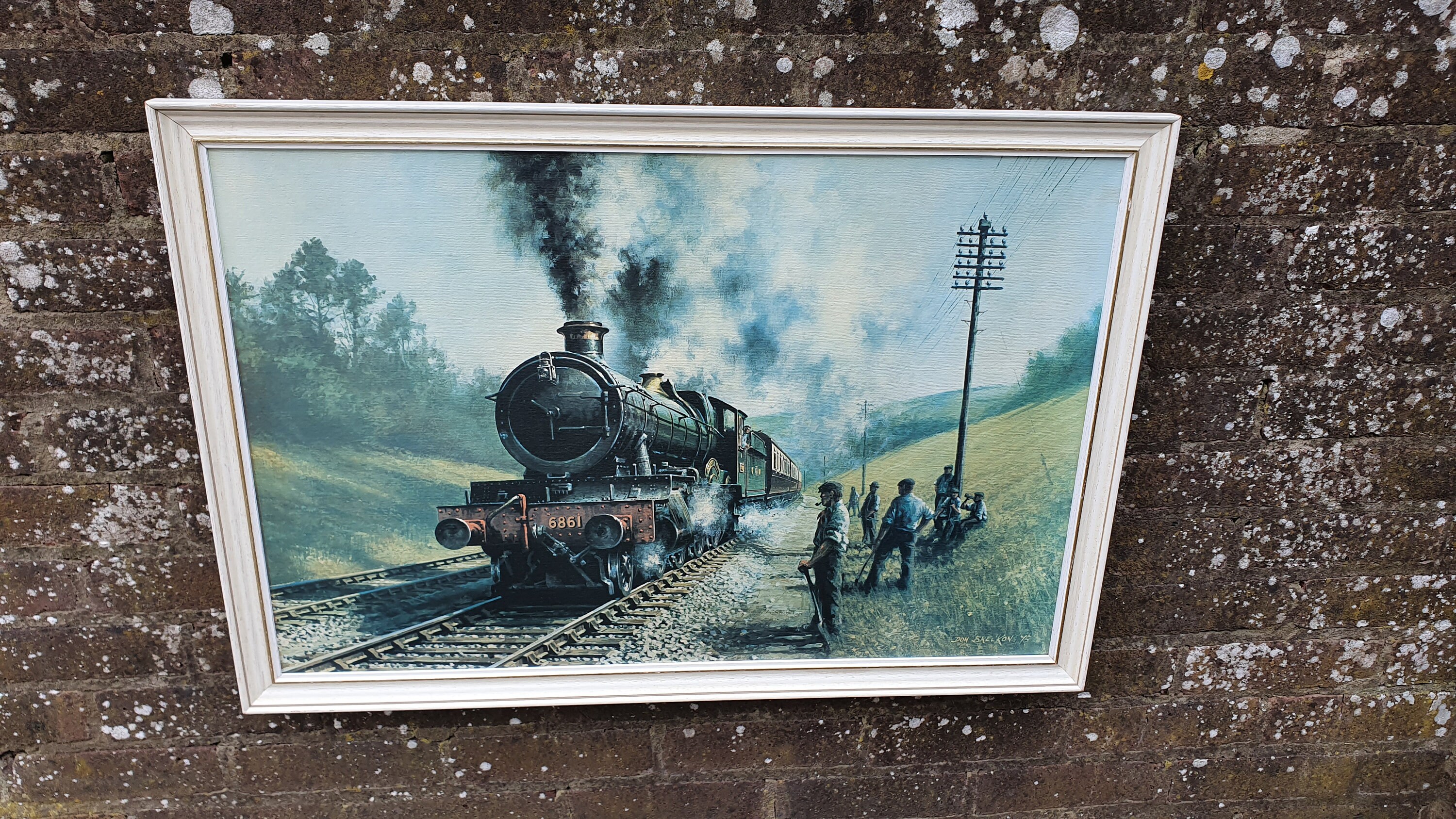 Don Breckon「Racing the Train」の鉄道立体画（輸入） Don Breckon「Racing the Train」の鉄道立体画（輸入）