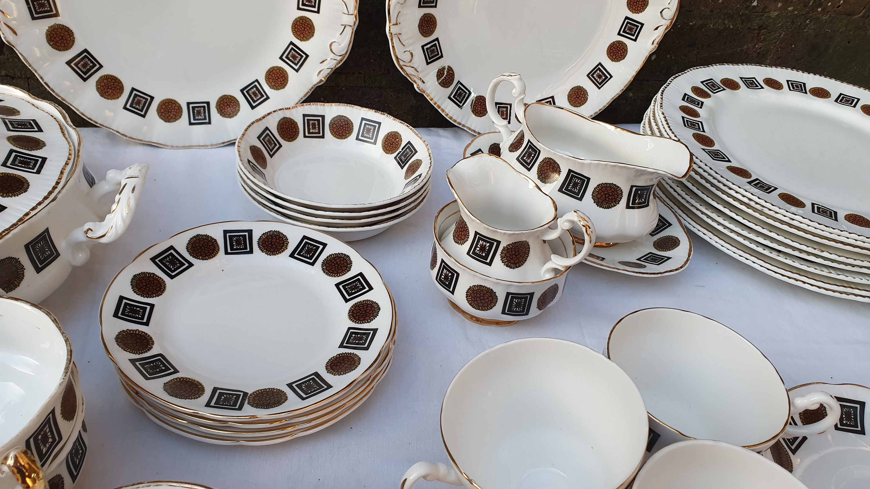 Vintage Dinner Tea Service Lubern Bone China 22 Kt Gold Etsy UK