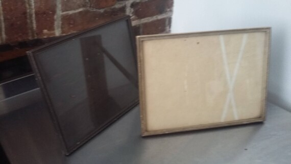 2 Vintage Free Standing Photo Picture Frames Etsy