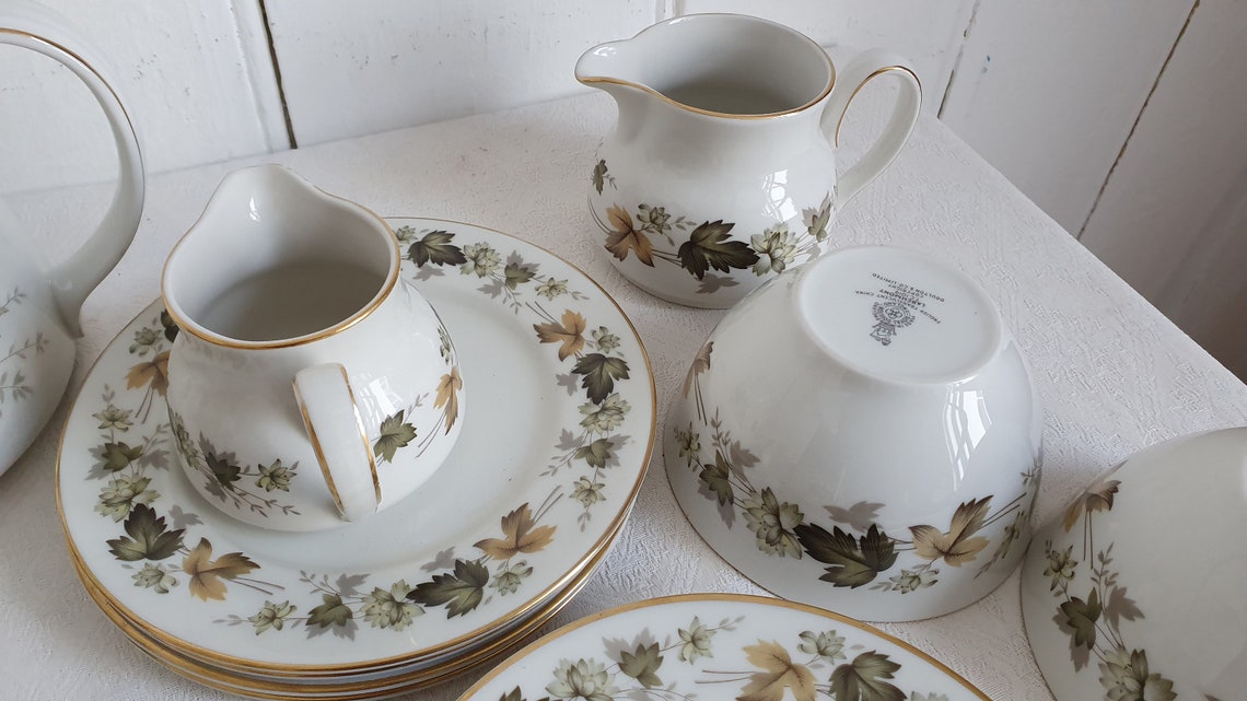 Vintage Autumn Leaves Royal Doulton larchmont 8 Eight Piece Etsy UK