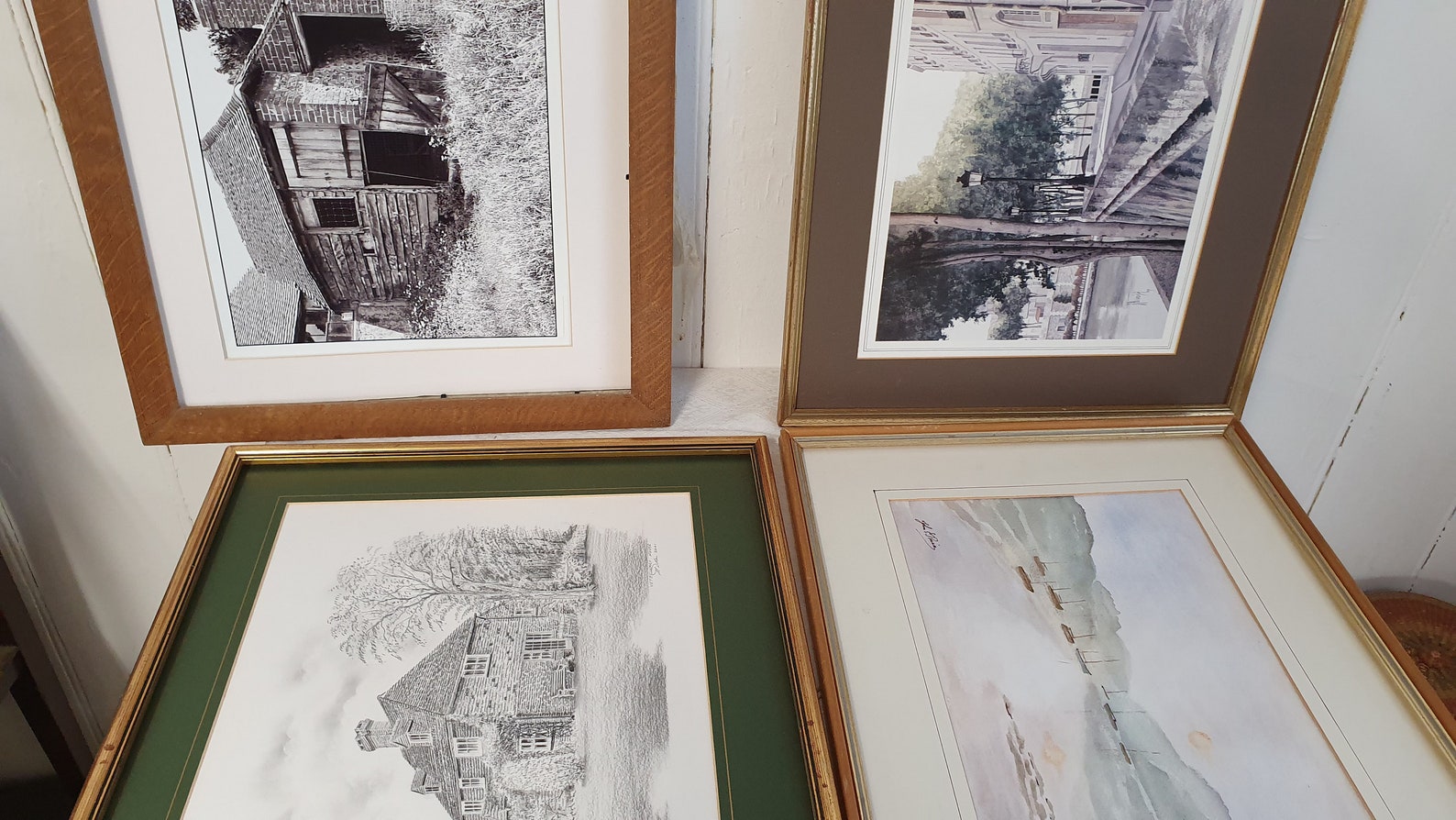 4 Vintage Very Large Picture Frames With Thick Mounts. Etsy UK