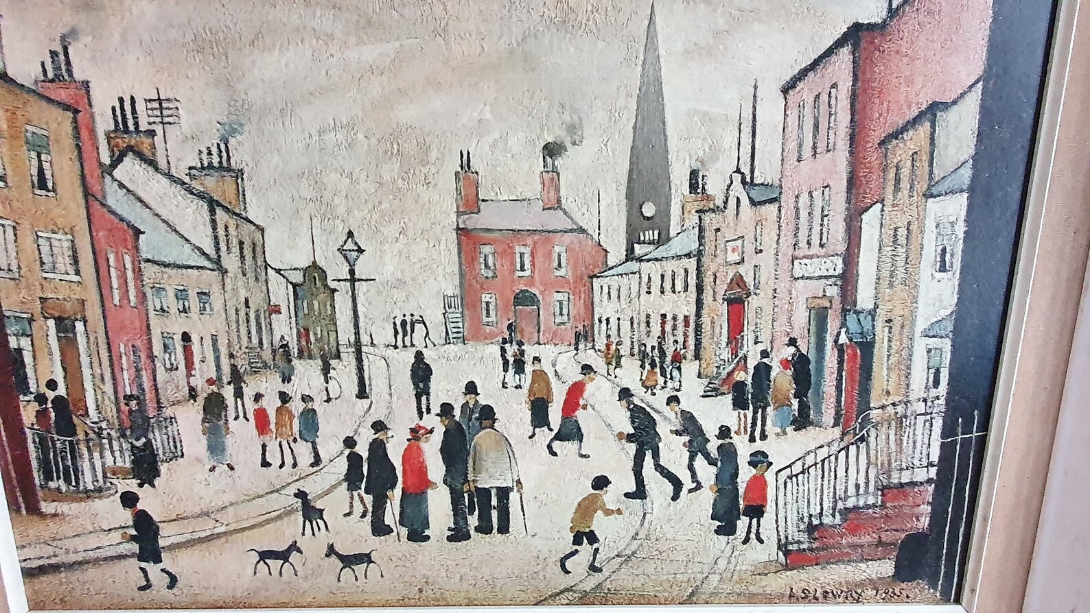 LS Lowry A Lancashire Village Large Genuine 1950s Print Etsy