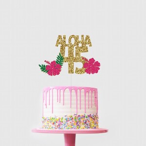 Aloha 45th Cake Toppers, 45th Birthday Cake Topper, Cake Topper, 45th Birthday Decorations, Cake Decorations, 45th Cake toppers