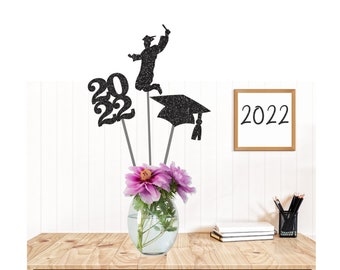 Graduation Centerpieces, Graduation Party Decorations,  Class of 2022 Graduation Decorations