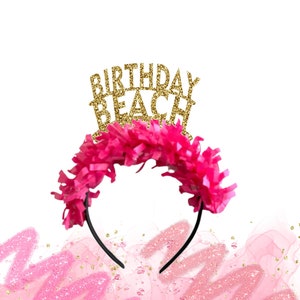 Birthday Headband, Birthday Beach Crown, Birthday Party Decoration, Party Crowns, Party Headband, Party Crown