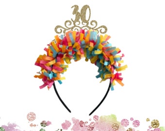 30th Birthday Headband, 30th Birthday Headband, 30th Birthday Party Decorations, Party Crown, 30 Birthday Decor, 30th Birthday Gift